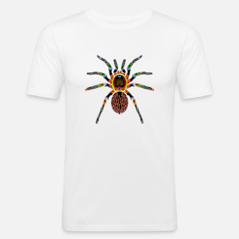 Boogie-Spinne - Männer Slim Fit T-Shirt - Weiß