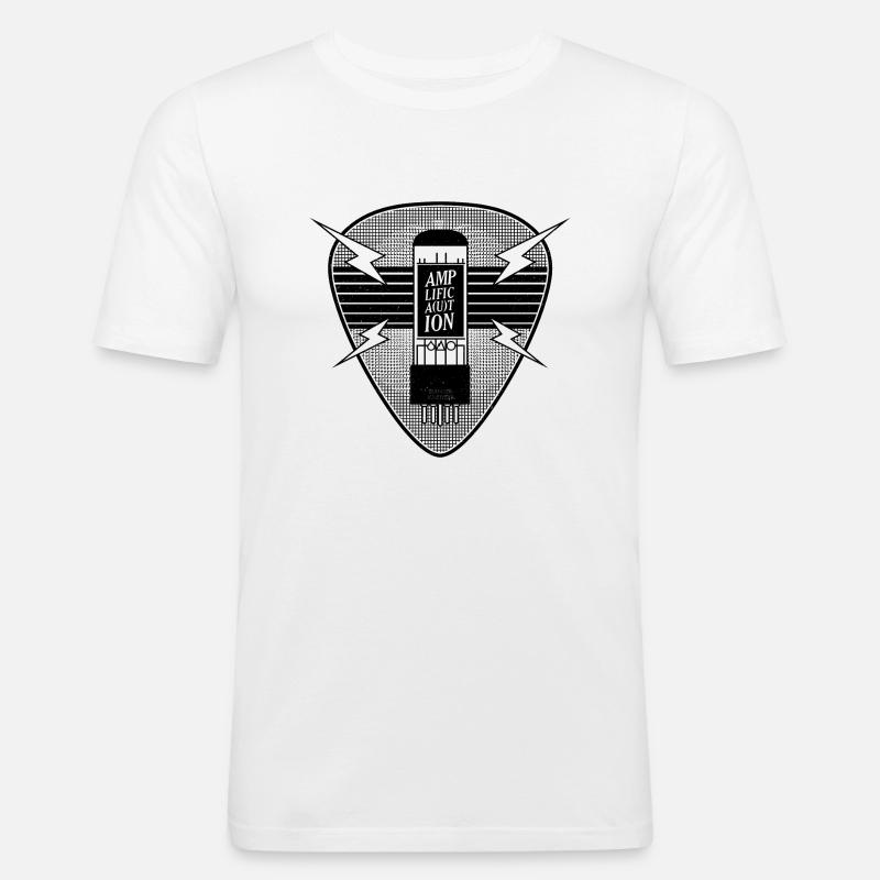 AMPLIFICA(U)TION - Männer Slim Fit T-Shirt - Weiß