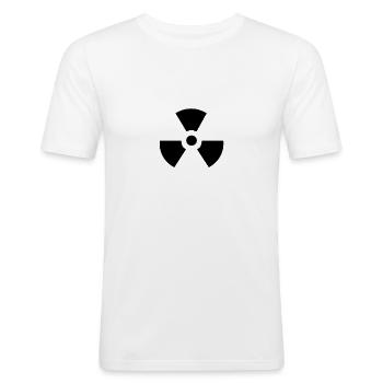 symbole radioactif - T-shirt près du corps Homme - blanc - Devant - Nik (191cm)