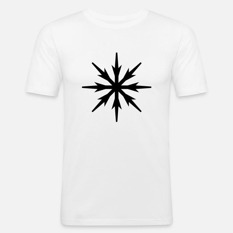 conception de flocons de neige - T-shirt près du corps Homme - blanc