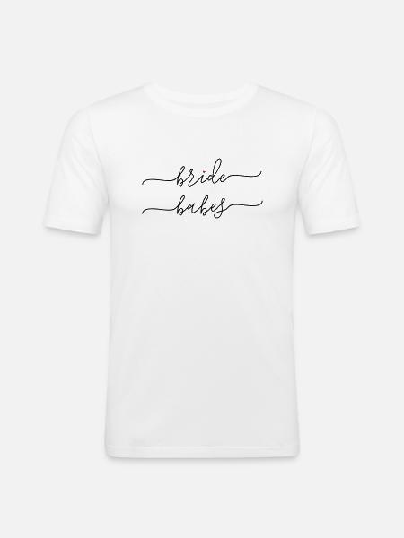 bride_babes_heart - Men's Slim Fit T-Shirt - white