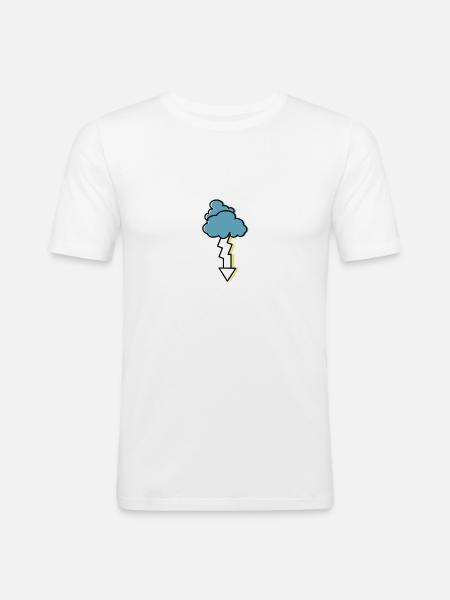 thunderstorm - Men's Slim Fit T-Shirt - white