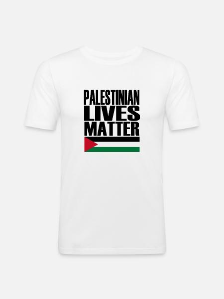 Palestinian Lives Matter - Men's Slim Fit T-Shirt - white