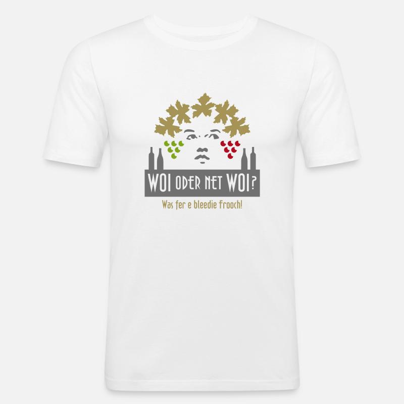Woi oder net woi - Männer Slim Fit T-Shirt - Weiß