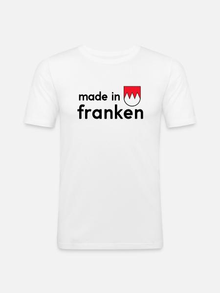 franken - made in franken - Männer Slim Fit T-Shirt - Weiß