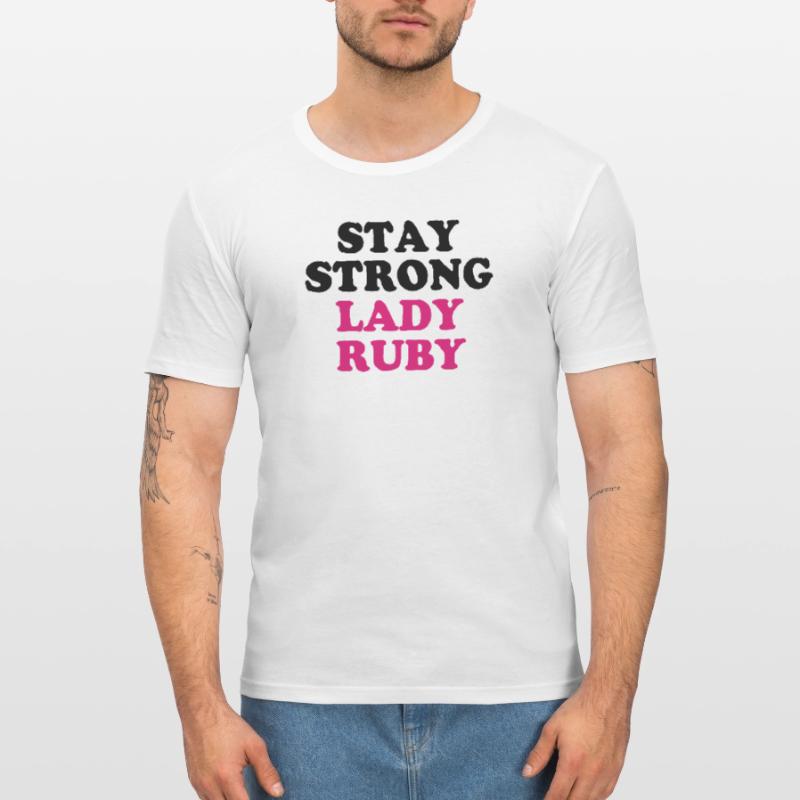 Lady Ruby Strong Lady Ruby I Stand With Lady Ruby Men's Slim Fit T-Shirt