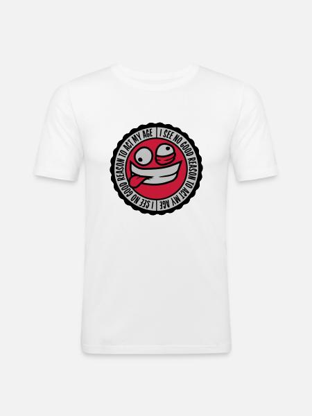 to act my age - Men's Slim Fit T-Shirt - white