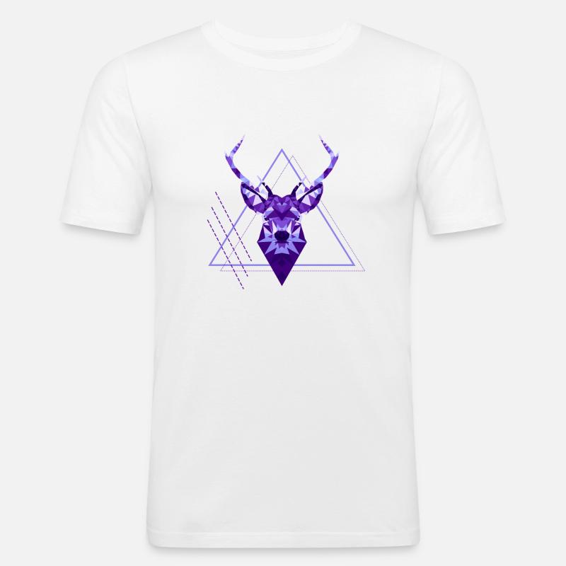Deer2 - Männer Slim Fit T-Shirt - Weiß