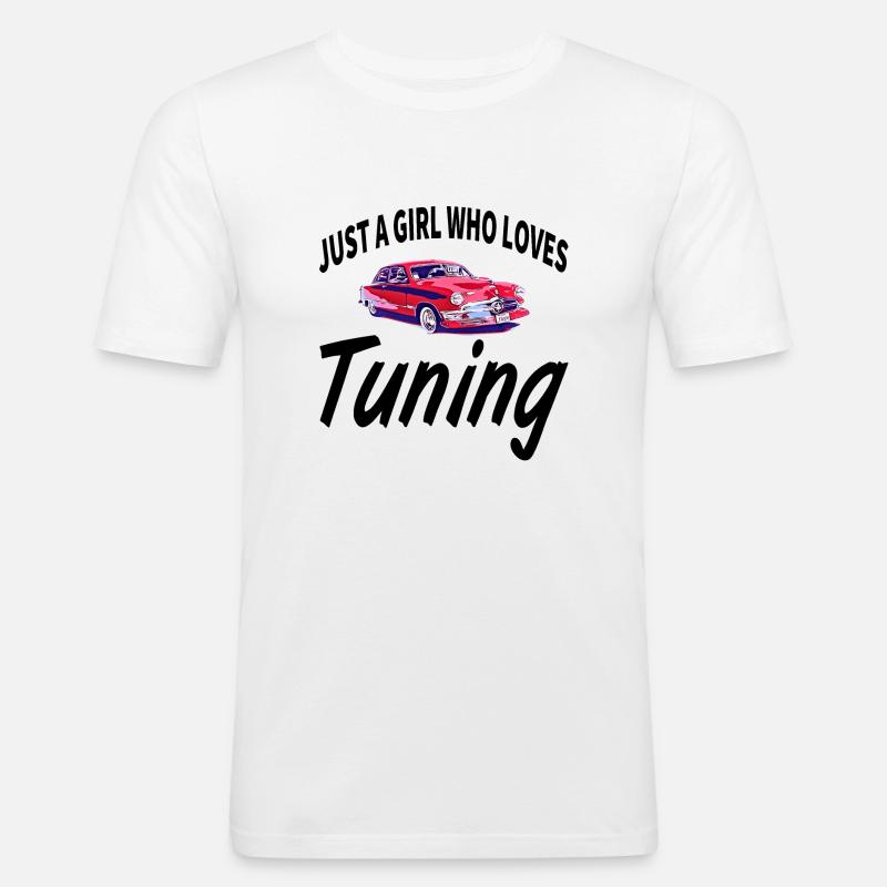 Auto - Männer Slim Fit T-Shirt - Weiß
