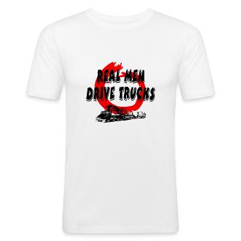 Truck - Men's Slim Fit T-Shirt - white - Front - Nik (191cm)