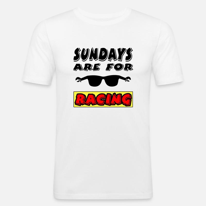 Auto - Männer Slim Fit T-Shirt - Weiß