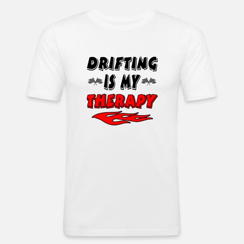 Auto - Männer Slim Fit T-Shirt - Weiß