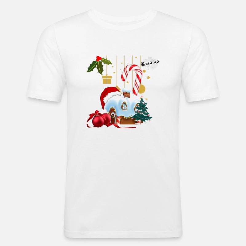 Compo Noel - Männer Slim Fit T-Shirt - Weiß