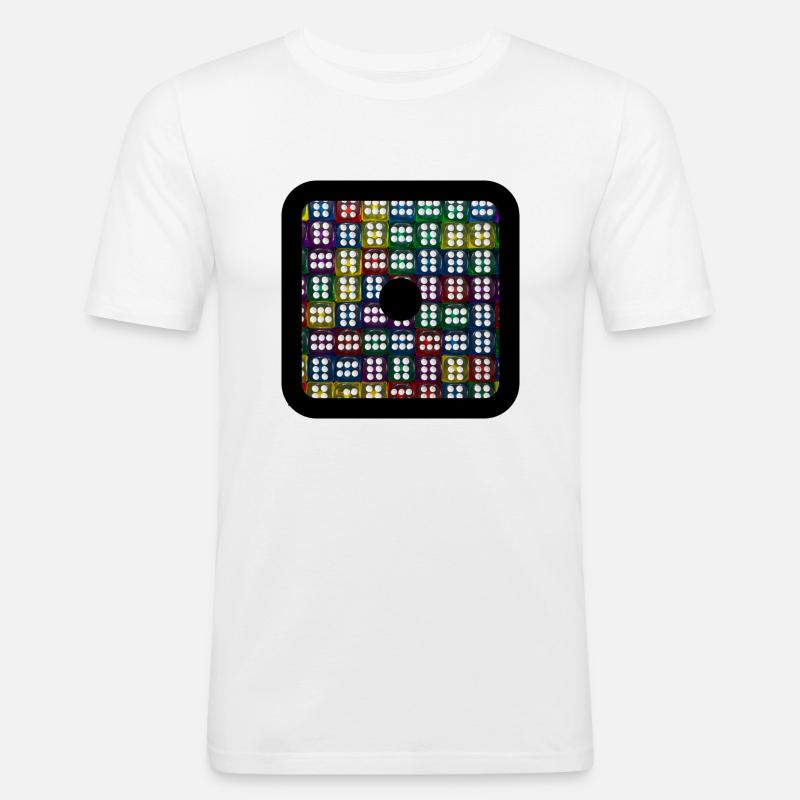 Cubesss 2 - Männer Slim Fit T-Shirt - Weiß