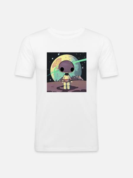Cosmic Creativity 16 - Männer Slim Fit T-Shirt - Weiß