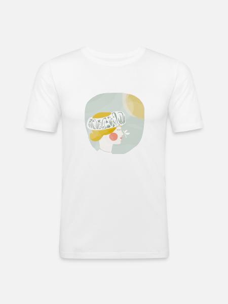 Spring sun - Men's Slim Fit T-Shirt - white