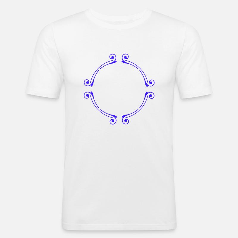 nice round Frame | Vectorgraphic - Männer Slim Fit T-Shirt - Weiß