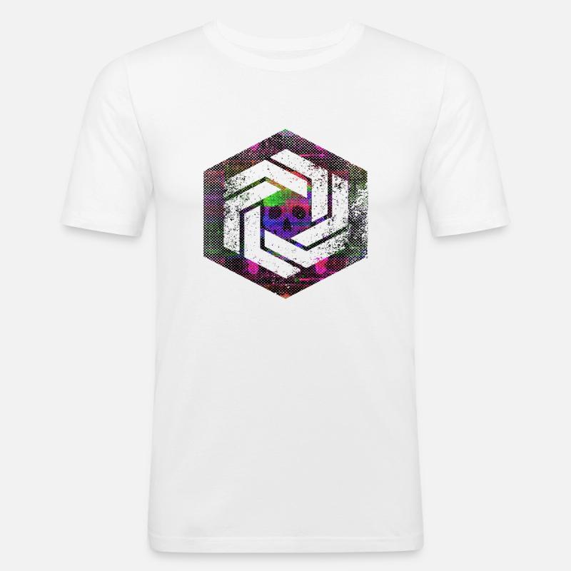 Hexagon-Programmierung Programmierer Codierung geometrisch - Männer Slim Fit T-Shirt - Weiß