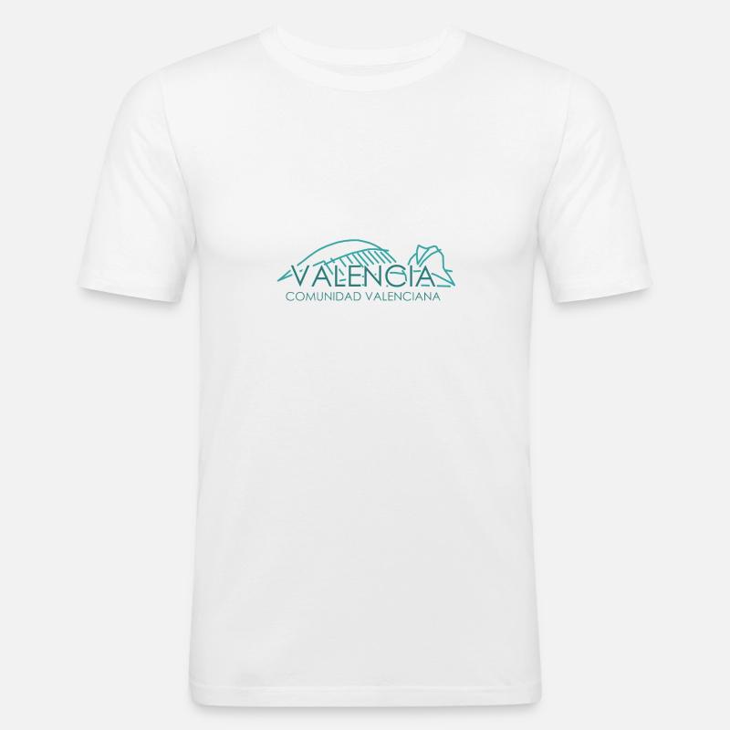 Valenz - Männer Slim Fit T-Shirt - Weiß