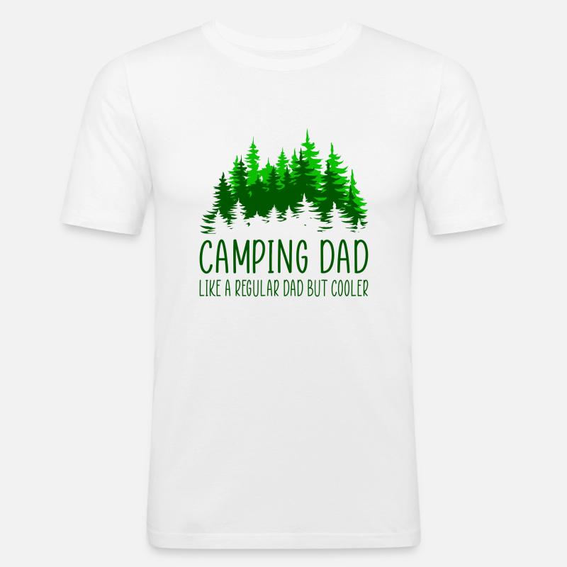 Camping Dad Geschenkidee Sprüche - Männer Slim Fit T-Shirt - Weiß
