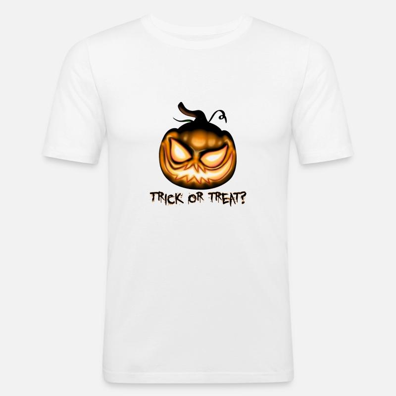 Süßes oder Saures - Männer Slim Fit T-Shirt - Weiß