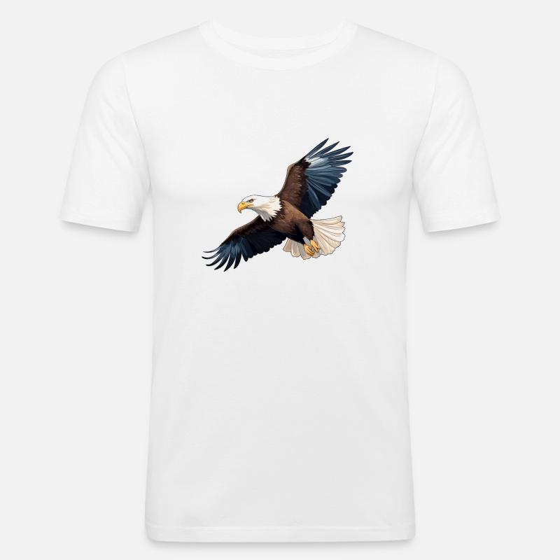 Bald Eagle Eagle Flying Eagle - Men's Slim Fit T-Shirt - white