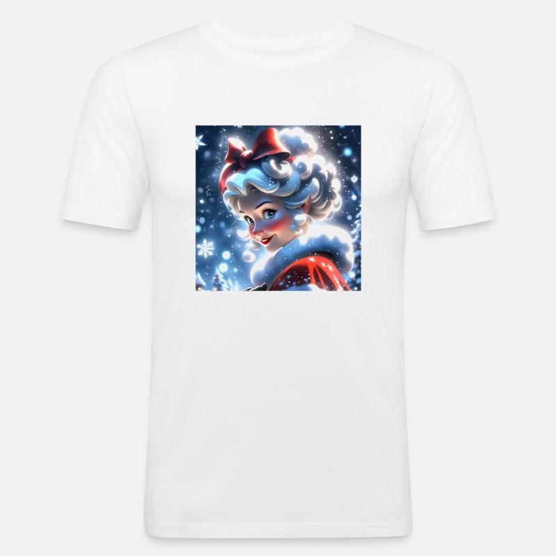 Frohe Weihnachten #4 - Männer Slim Fit T-Shirt - Weiß