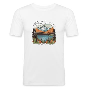 Canada - T-shirt près du corps Homme - blanc - Devant - Nik (191cm)