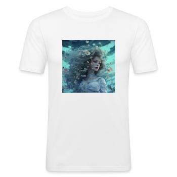 LofiVibes: Designs inspired by lo-fi music - Men's Slim Fit T-Shirt - white - Front - Nik (191cm)
