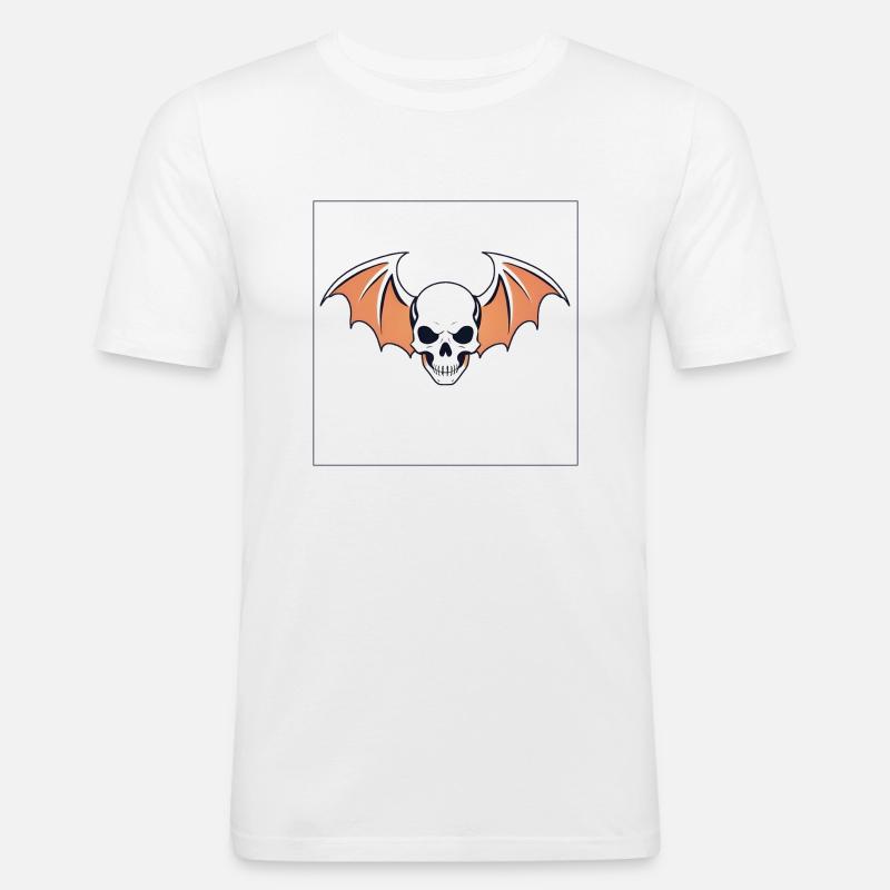 Fledermaus - Männer Slim Fit T-Shirt - Weiß