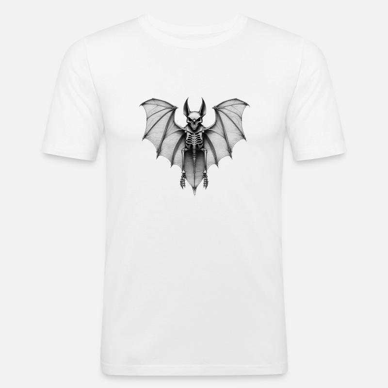 Bat - Men's Slim Fit T-Shirt - white