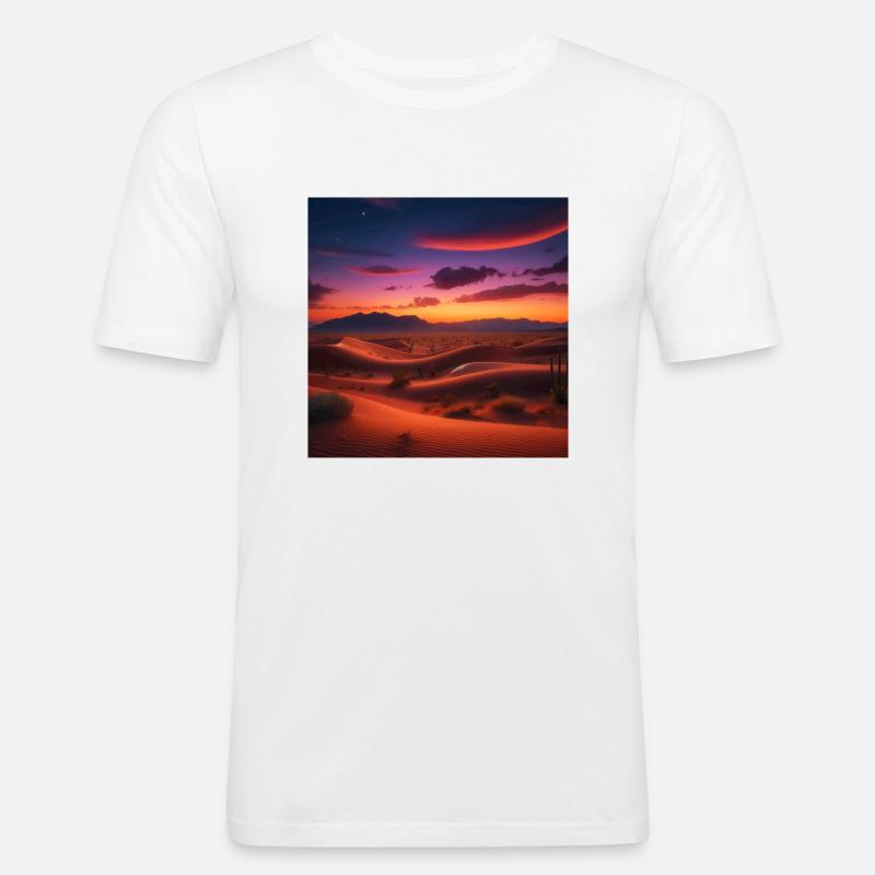 Wunderschöne Wüste - Männer Slim Fit T-Shirt - Weiß