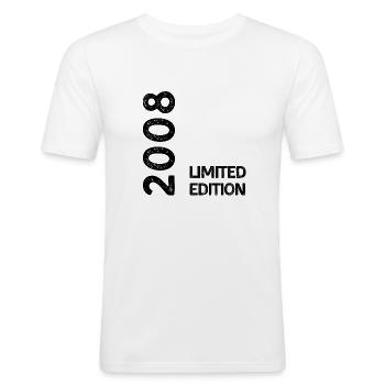 2008 limited edition - T-shirt près du corps Homme - blanc - Devant - Nik (191cm)