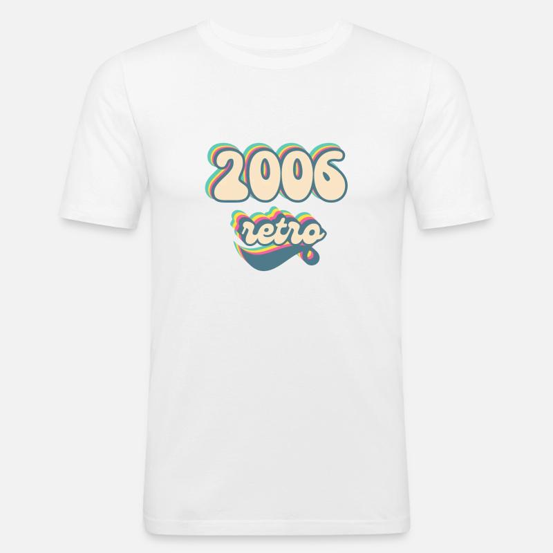 2006 Retro Geschenkidee - Männer Slim Fit T-Shirt - Weiß