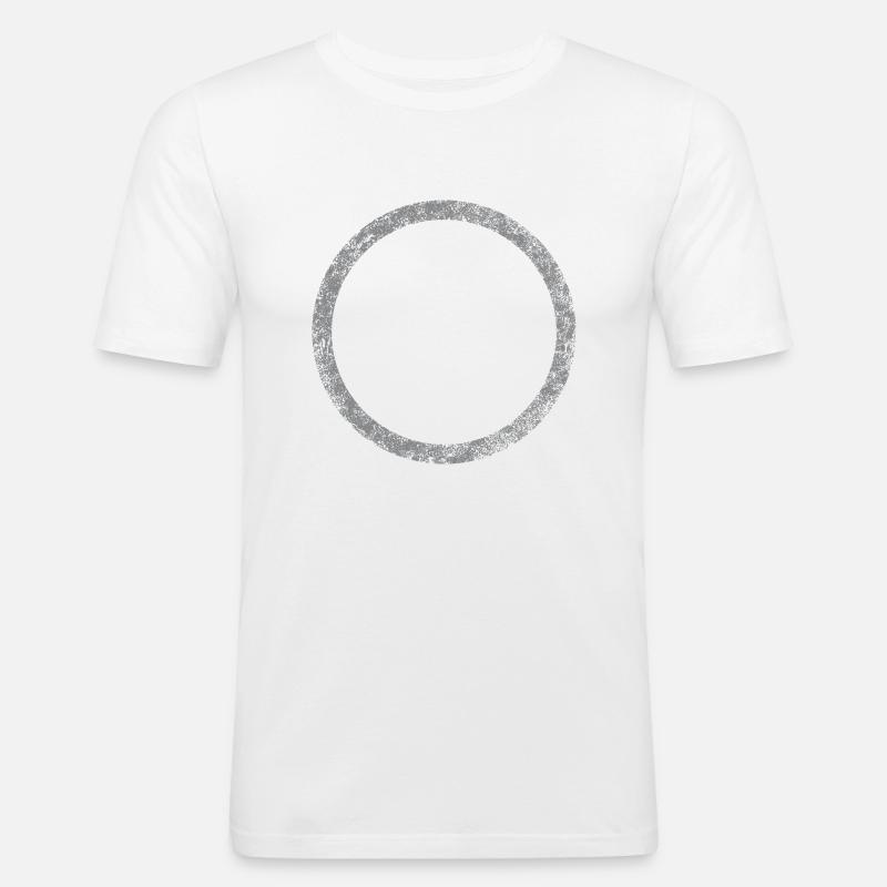 Circle - Frame (empty) GREY - Men's Slim Fit T-Shirt - white
