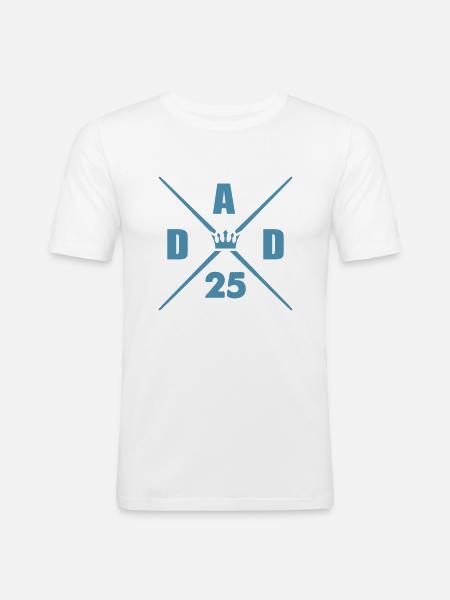 dad 25 daddy - Men's Slim Fit T-Shirt - white