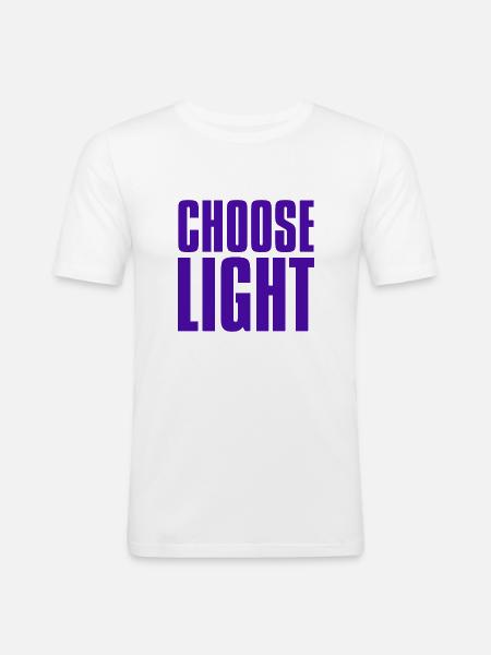 choose light - Men's Slim Fit T-Shirt - white