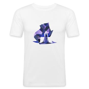 Relation de partenariat - T-shirt près du corps Homme - blanc - Devant - Nik (191cm)
