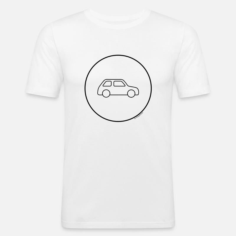 einfach ein Auto - Männer Slim Fit T-Shirt - Weiß