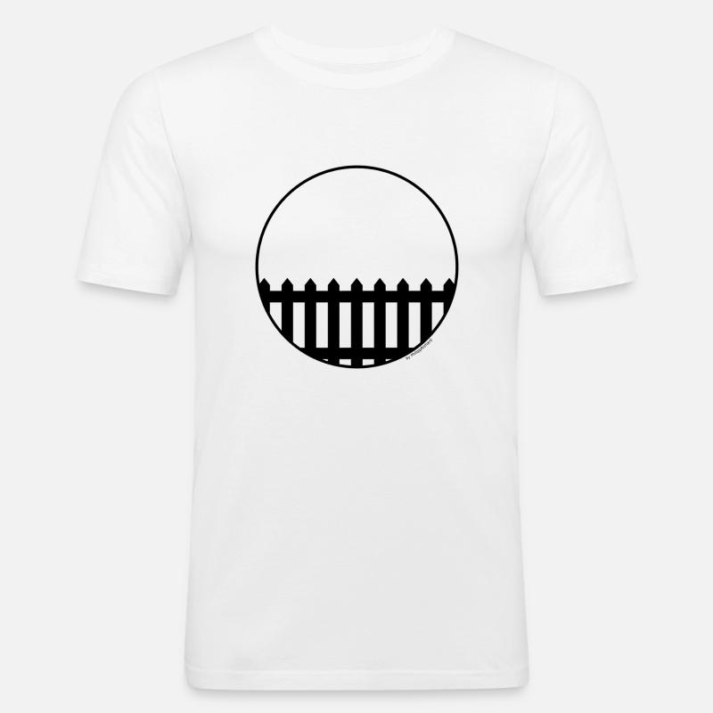 Einfach ein Zaun - Männer Slim Fit T-Shirt - Weiß