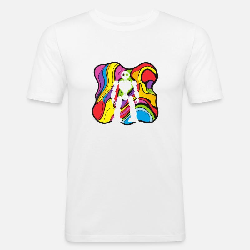 Robot Technology Computer Science - Men's Slim Fit T-Shirt - white