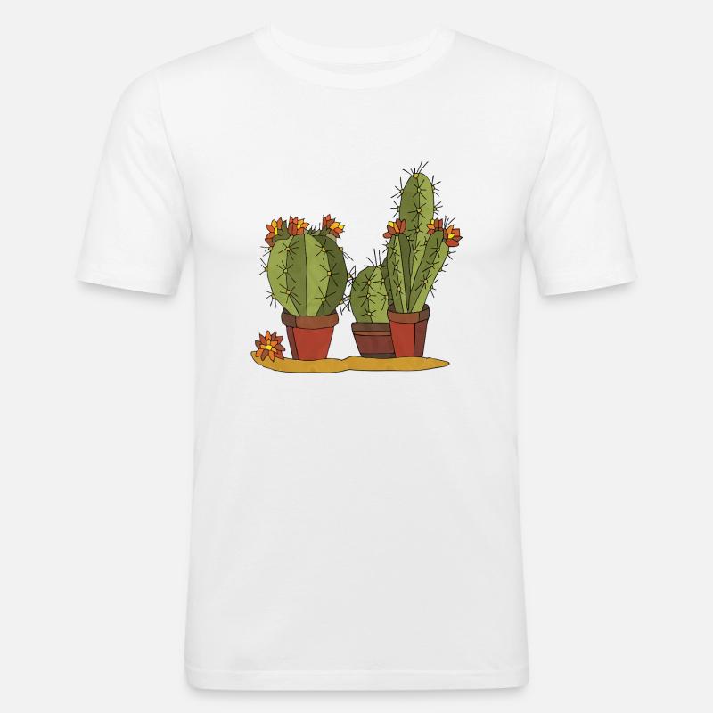 Flowers - Men's Slim Fit T-Shirt - white