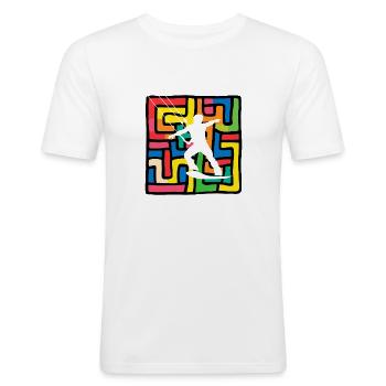 Wakeboard Wakeboarder - Männer Slim Fit T-Shirt - Weiß - Vorne - Nik (191cm)