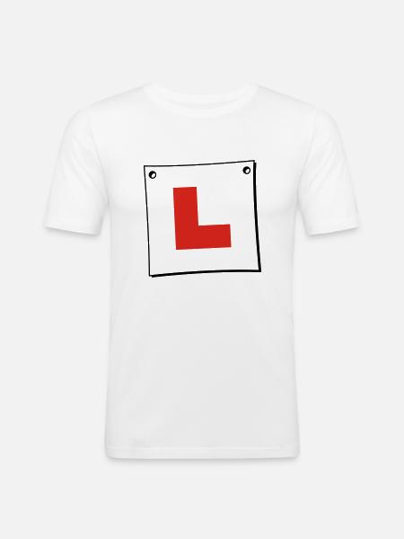 Learner Plate - Men's Slim Fit T-Shirt - white