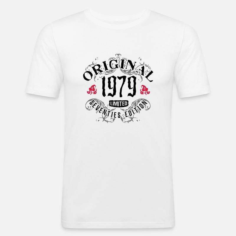 Goth 1979 - Männer Slim Fit T-Shirt - Weiß