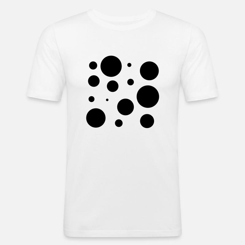 Bubbles - Männer Slim Fit T-Shirt - Weiß