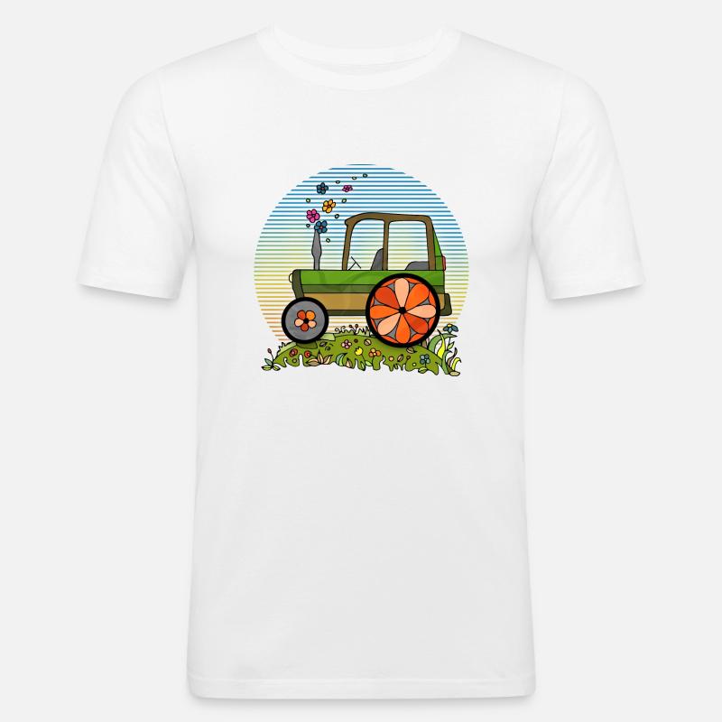 Traktor - Männer Slim Fit T-Shirt - Weiß