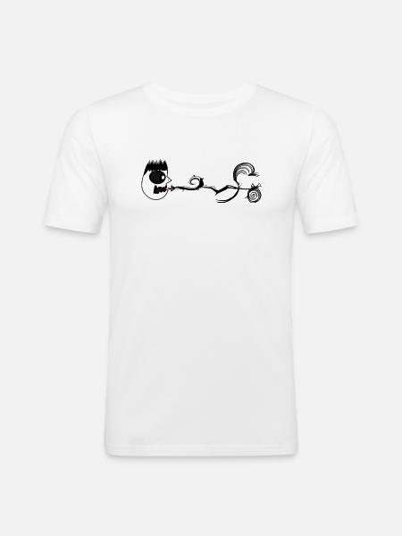 face screaming fruits - Men's Slim Fit T-Shirt - white