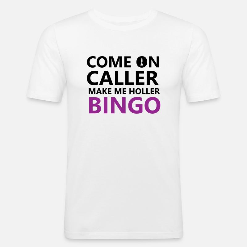 boardgame chess backgammon game night - Männer Slim Fit T-Shirt - Weiß