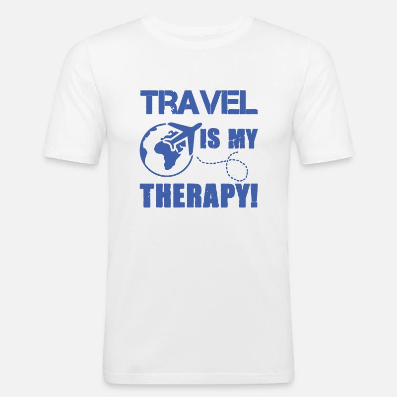 Rejseterapi - Herre Slim Fit T-Shirt - hvid